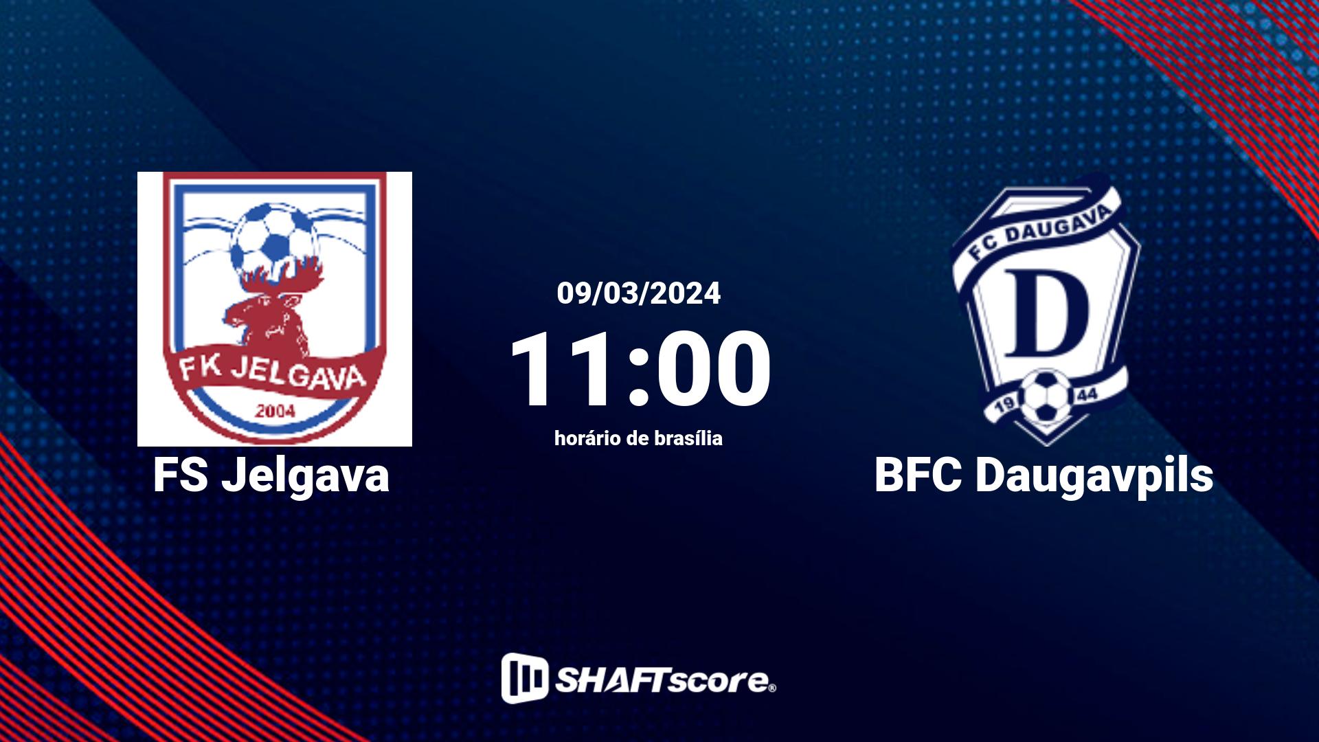 Estatísticas do jogo FS Jelgava vs BFC Daugavpils 09.03 11:00