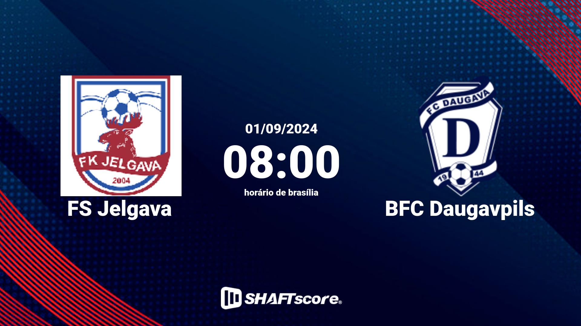 Estatísticas do jogo FS Jelgava vs BFC Daugavpils 01.09 08:00