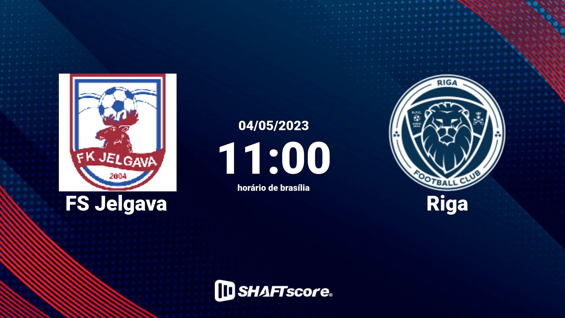 Estatísticas do jogo FS Jelgava vs Riga 04.05 11:00