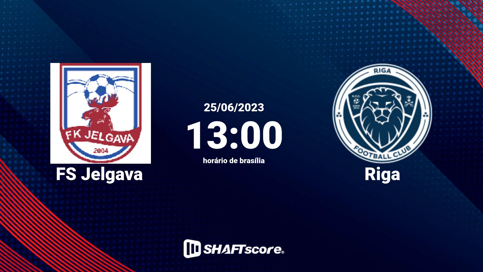 Estatísticas do jogo FS Jelgava vs Riga 25.06 13:00