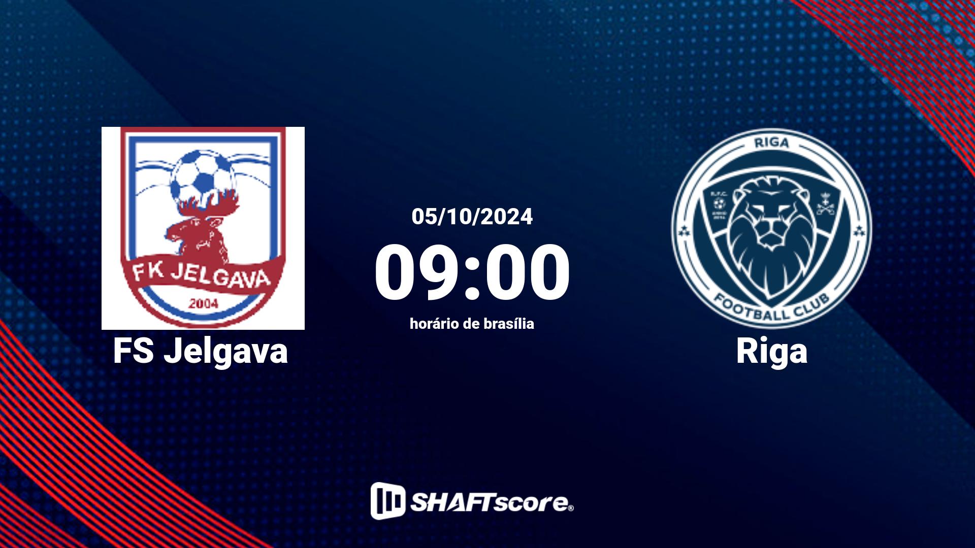 Estatísticas do jogo FS Jelgava vs Riga 05.10 09:00