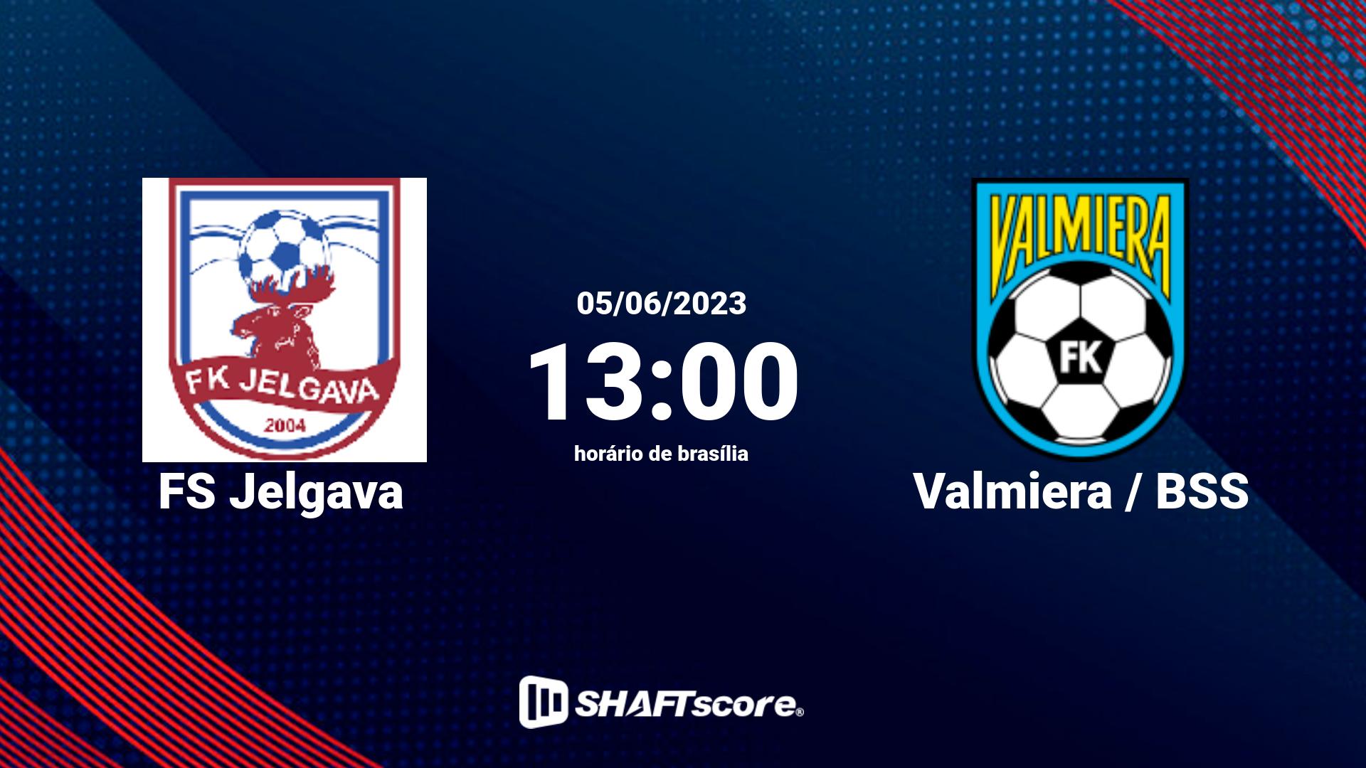 Estatísticas do jogo FS Jelgava vs Valmiera / BSS 05.06 13:00