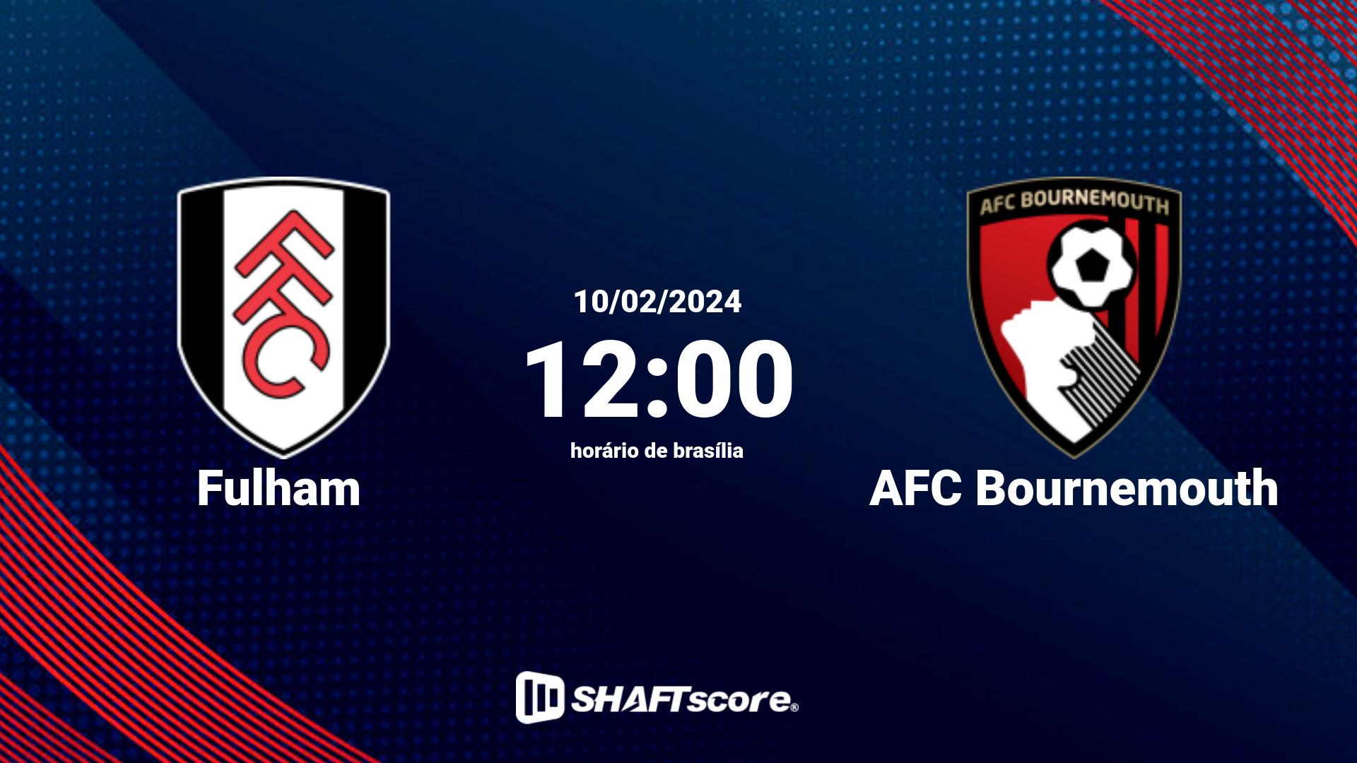 Estatísticas do jogo Fulham vs AFC Bournemouth 10.02 12:00