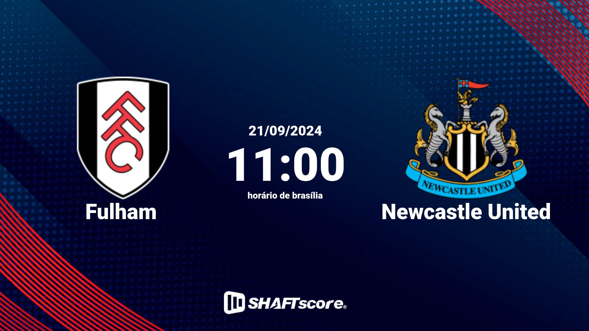 Estatísticas do jogo Fulham vs Newcastle United 21.09 11:00