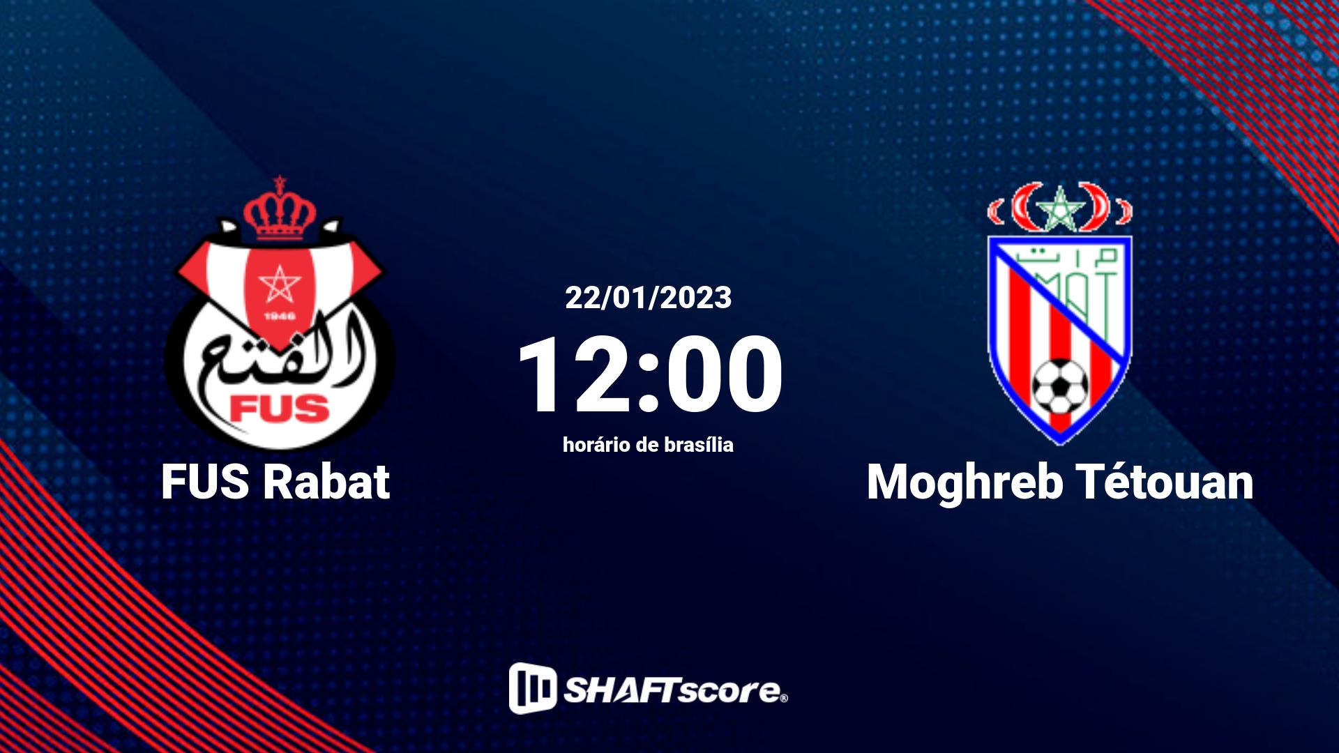 Estatísticas do jogo FUS Rabat vs Moghreb Tétouan 22.01 12:00