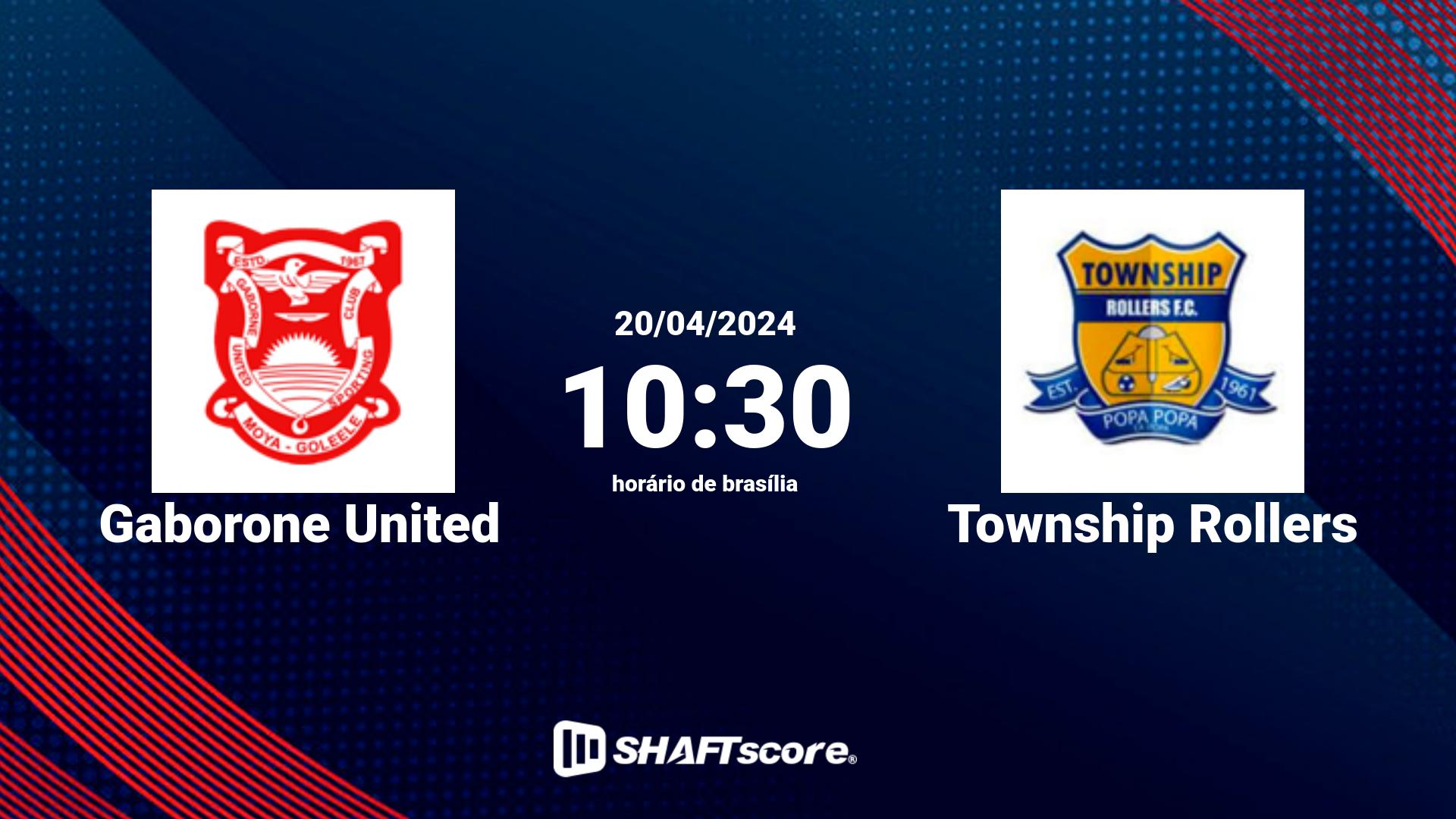 Estatísticas do jogo Gaborone United vs Township Rollers 20.04 10:30