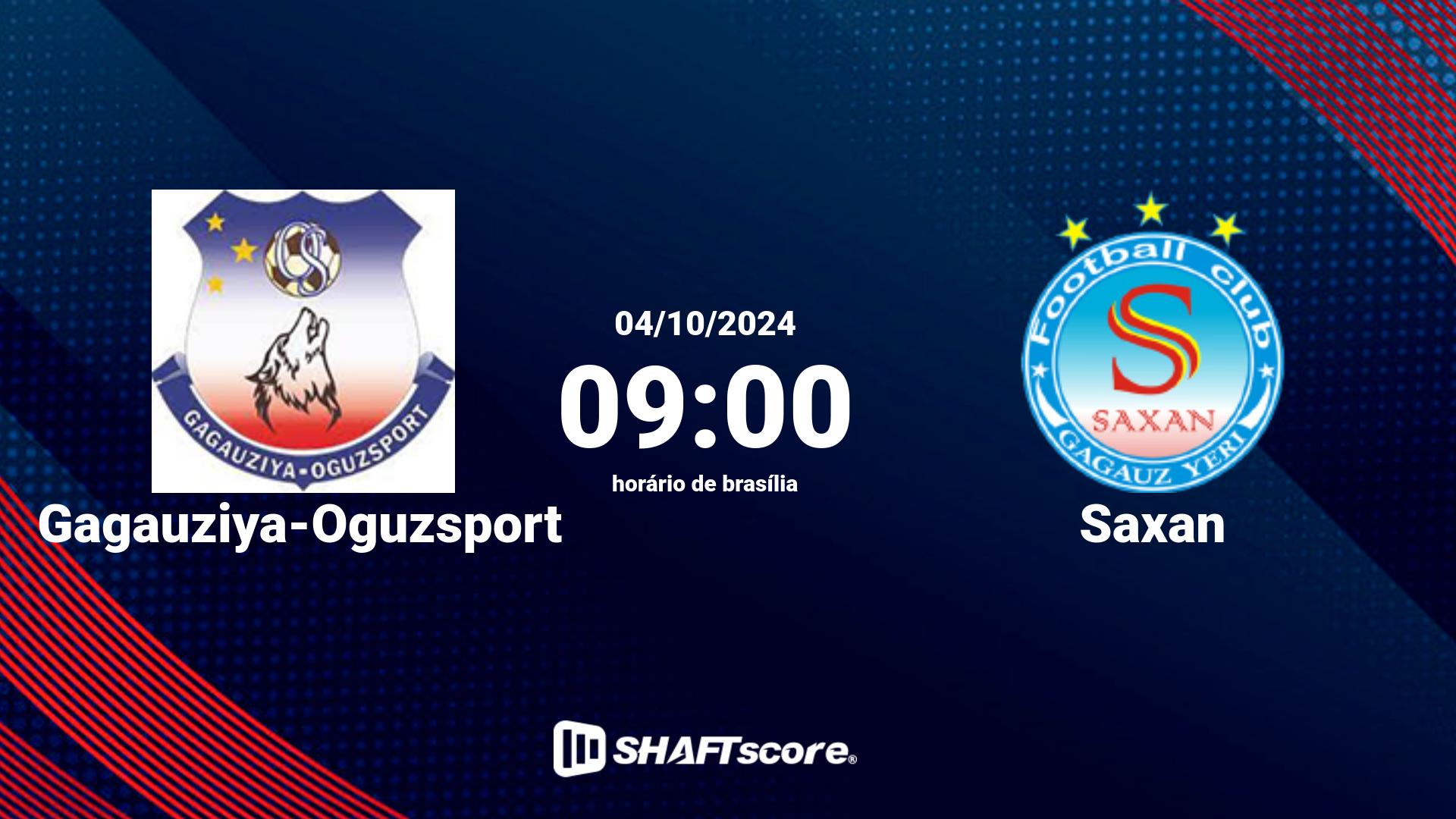 Estatísticas do jogo Gagauziya-Oguzsport vs Saxan 04.10 09:00