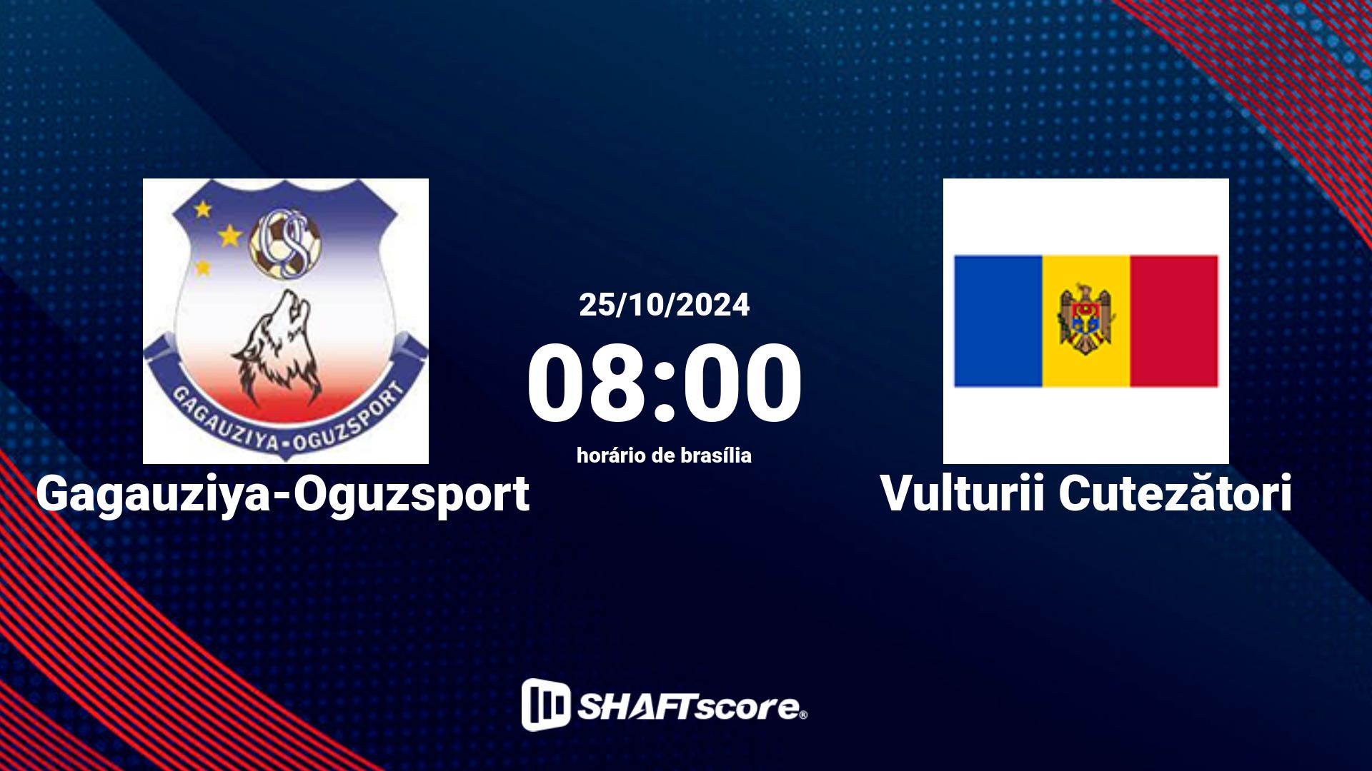 Estatísticas do jogo Gagauziya-Oguzsport vs Vulturii Cutezători 25.10 08:00