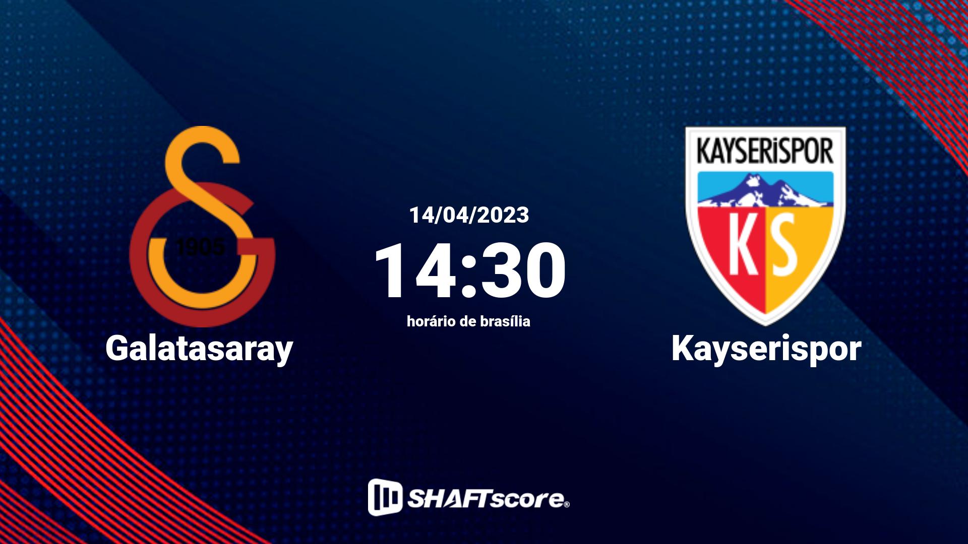 Estatísticas do jogo Galatasaray vs Kayserispor 14.04 14:30