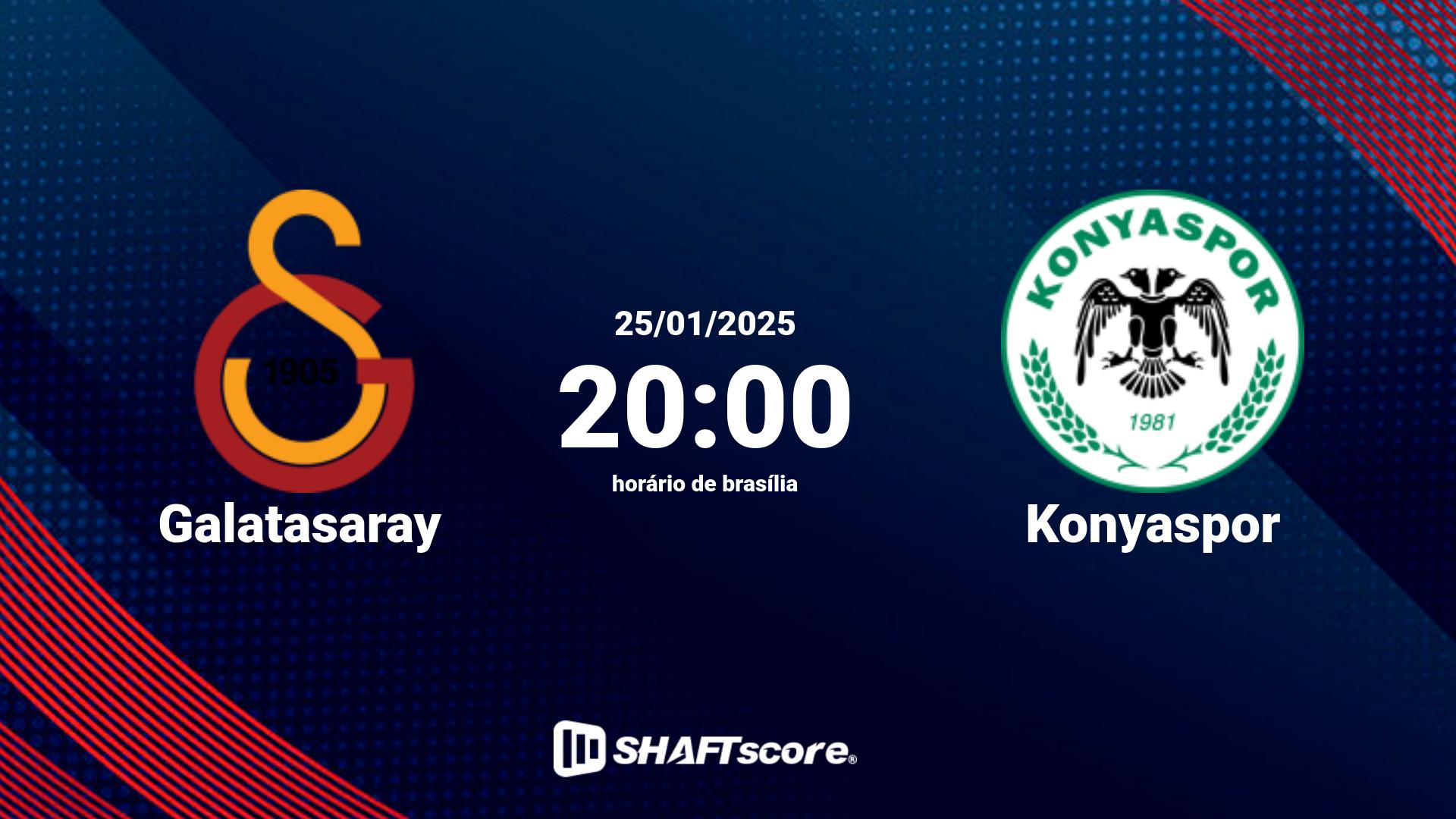 Estatísticas do jogo Galatasaray vs Konyaspor 25.01 20:00