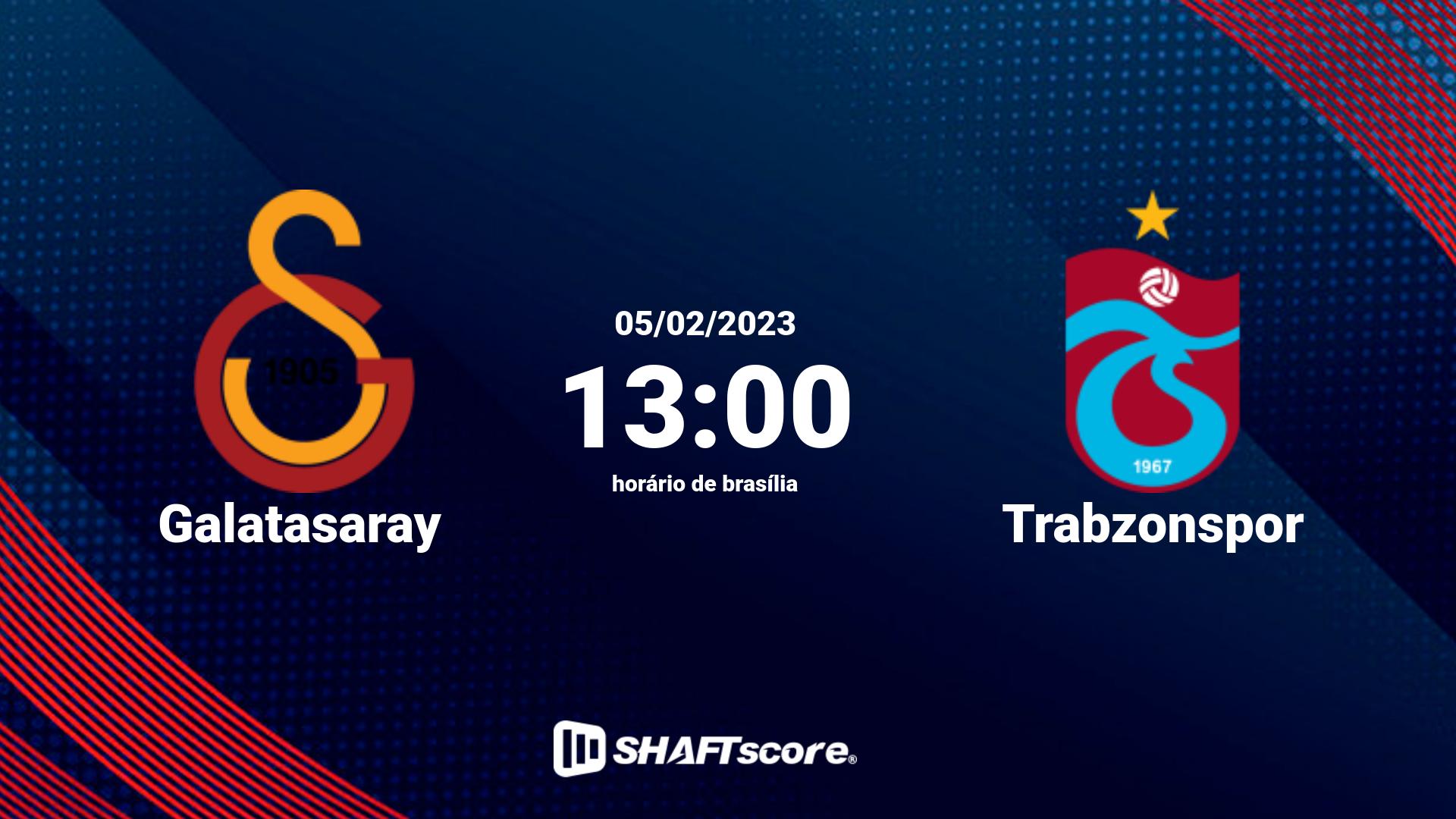 Estatísticas do jogo Galatasaray vs Trabzonspor 05.02 13:00