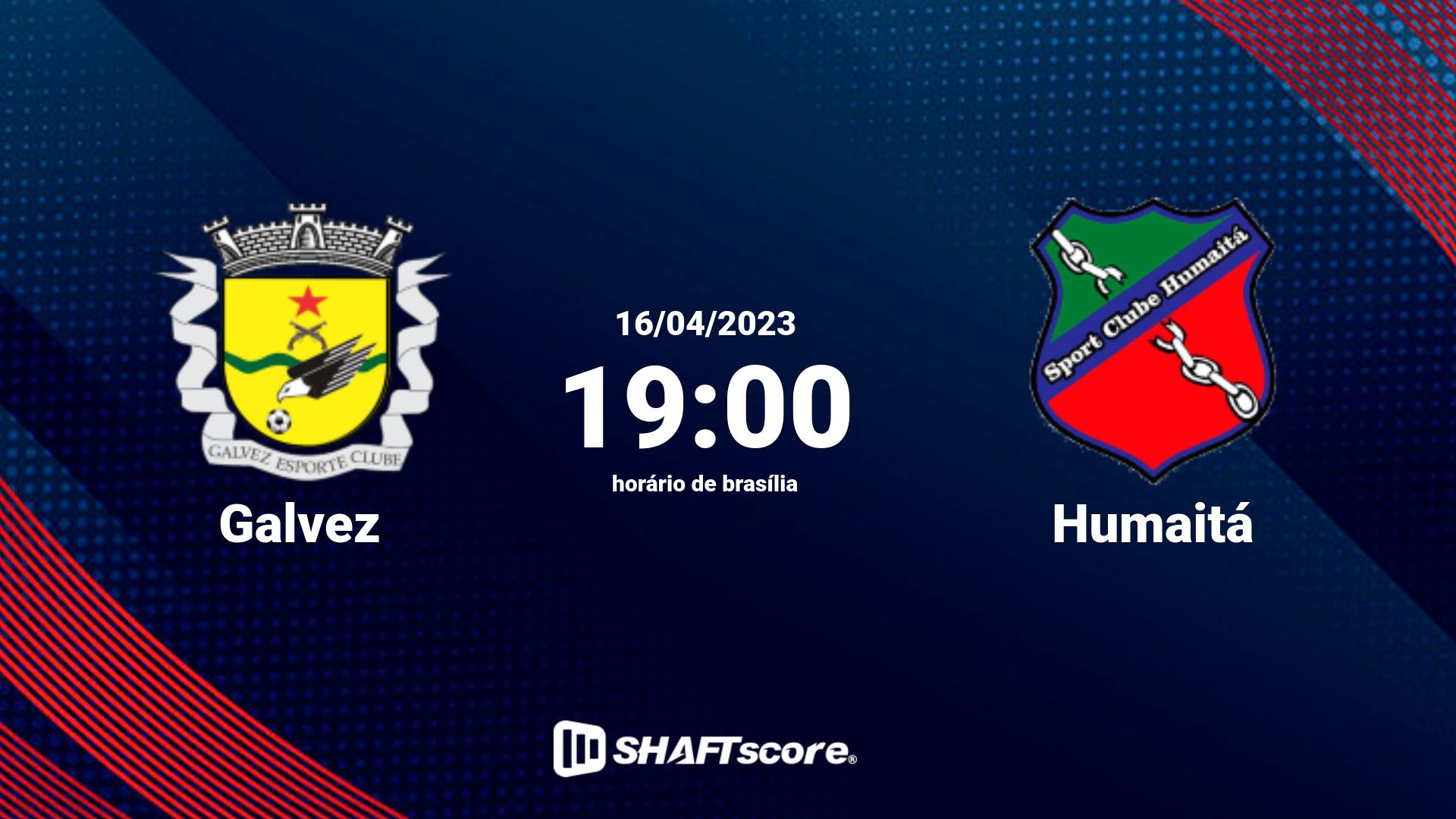 Estatísticas do jogo Galvez vs Humaitá 16.04 19:00