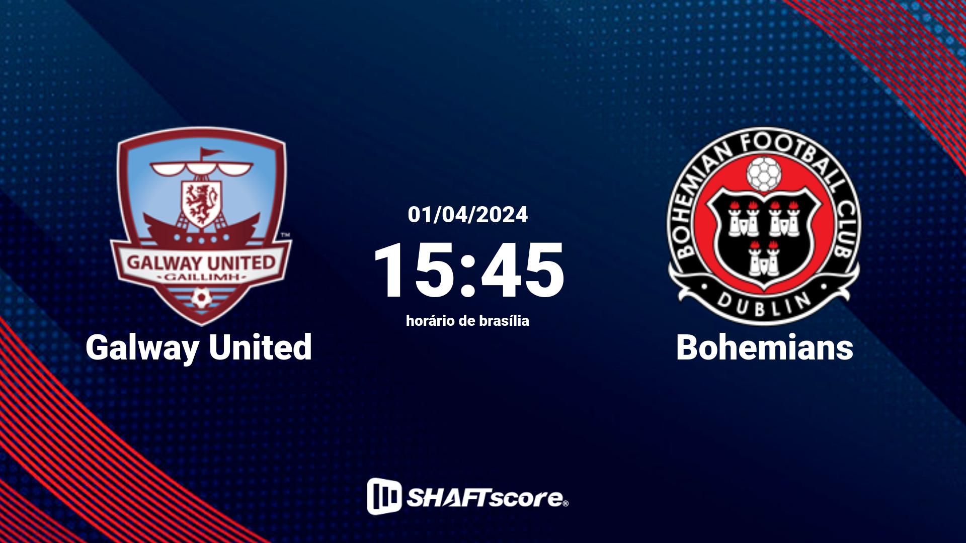 Estatísticas do jogo Galway United vs Bohemians 01.04 15:45