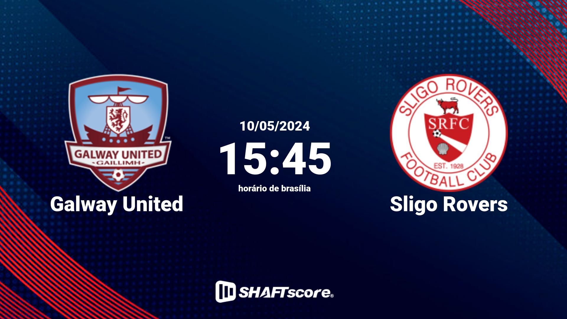 Estatísticas do jogo Galway United vs Sligo Rovers 10.05 15:45