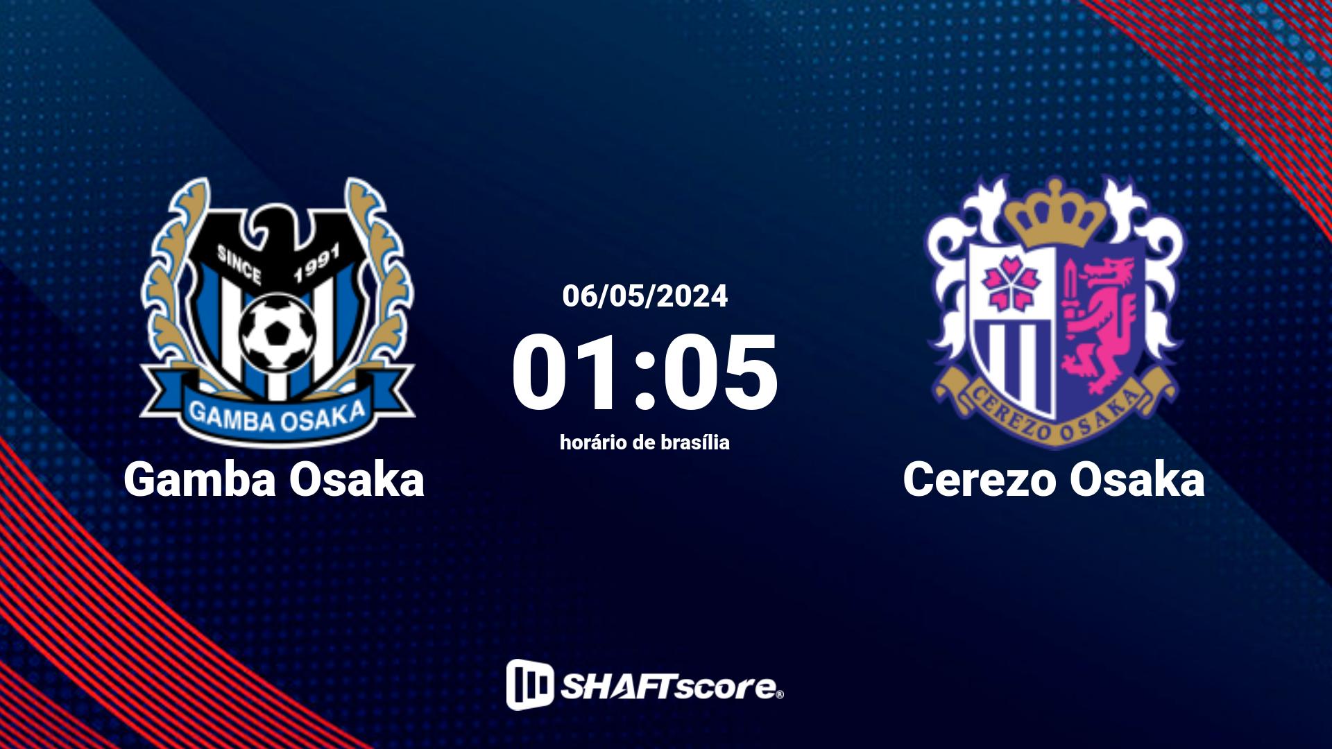 Estatísticas do jogo Gamba Osaka vs Cerezo Osaka 06.05 01:05