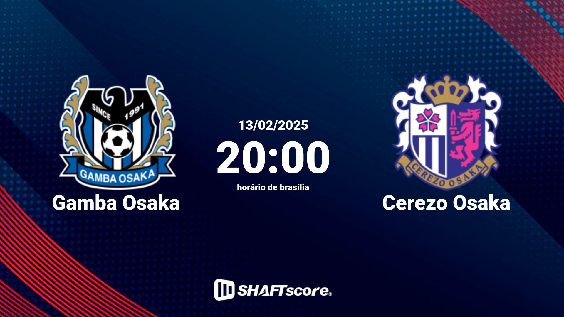 Estatísticas do jogo Gamba Osaka vs Cerezo Osaka 13.02 20:00