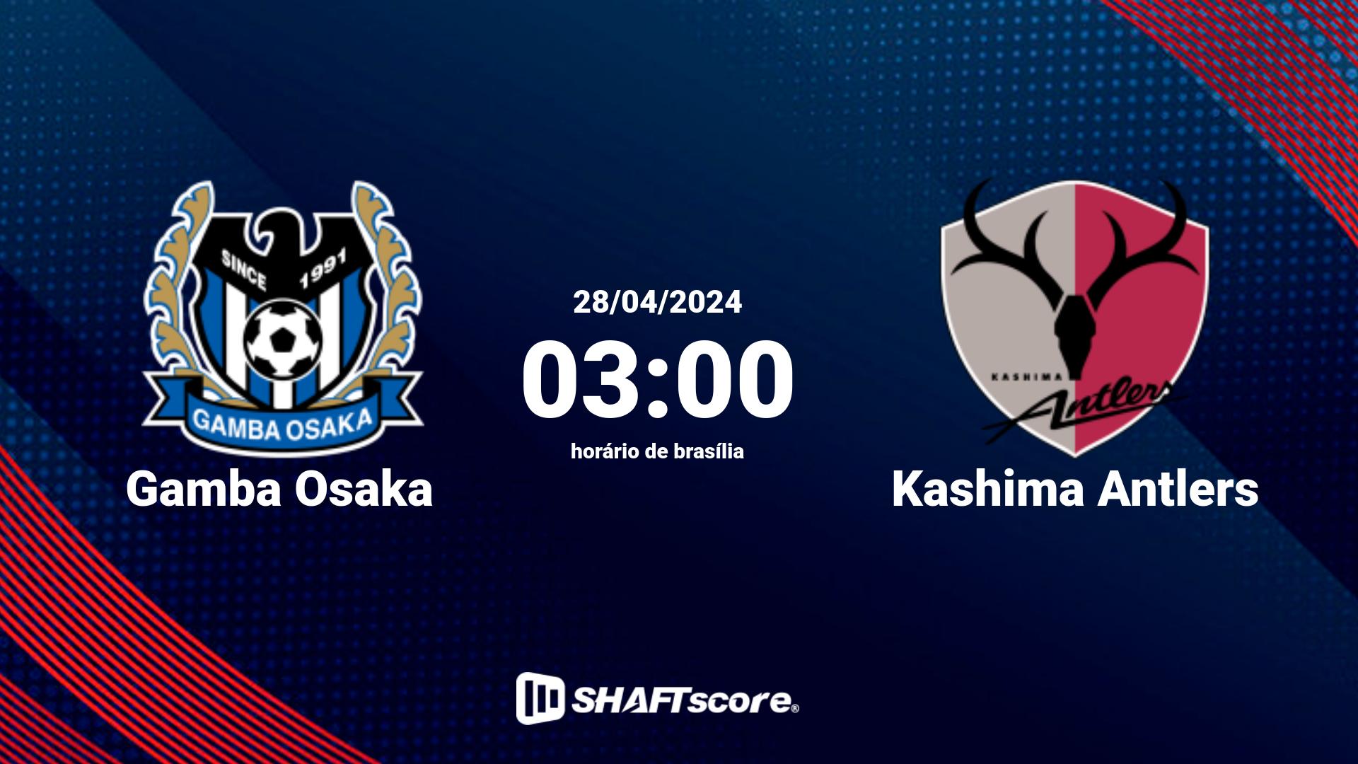 Estatísticas do jogo Gamba Osaka vs Kashima Antlers 28.04 03:00