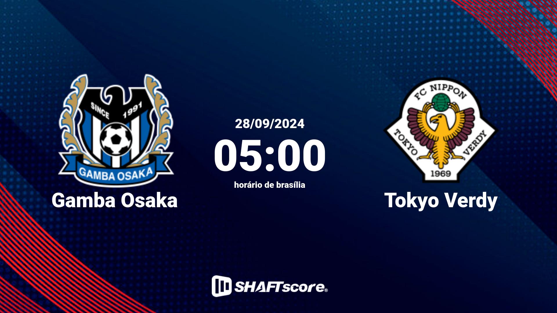 Estatísticas do jogo Gamba Osaka vs Tokyo Verdy 28.09 05:00