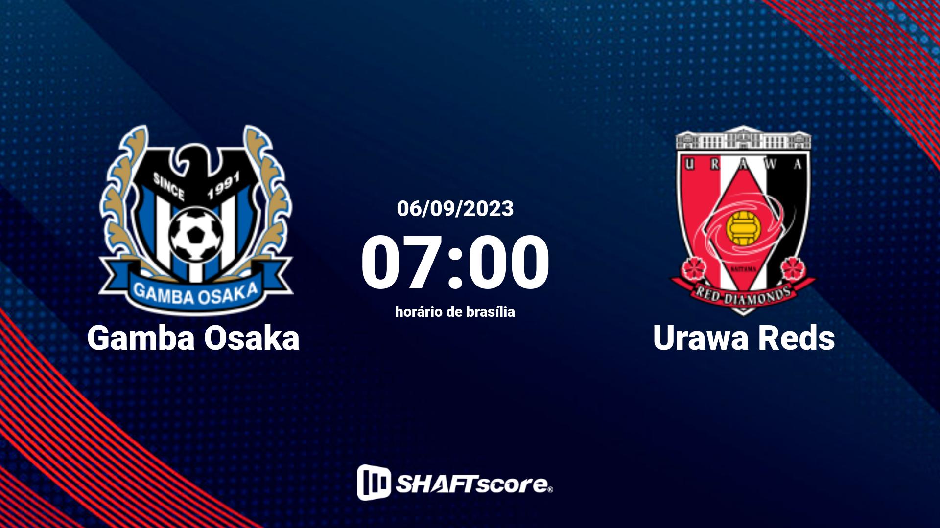 Estatísticas do jogo Gamba Osaka vs Urawa Reds 06.09 07:00