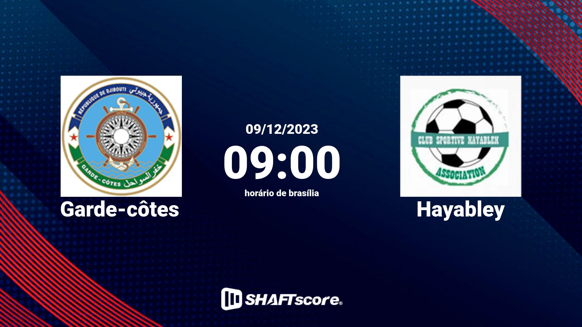 Estatísticas do jogo Garde-côtes vs Hayabley 09.12 09:00
