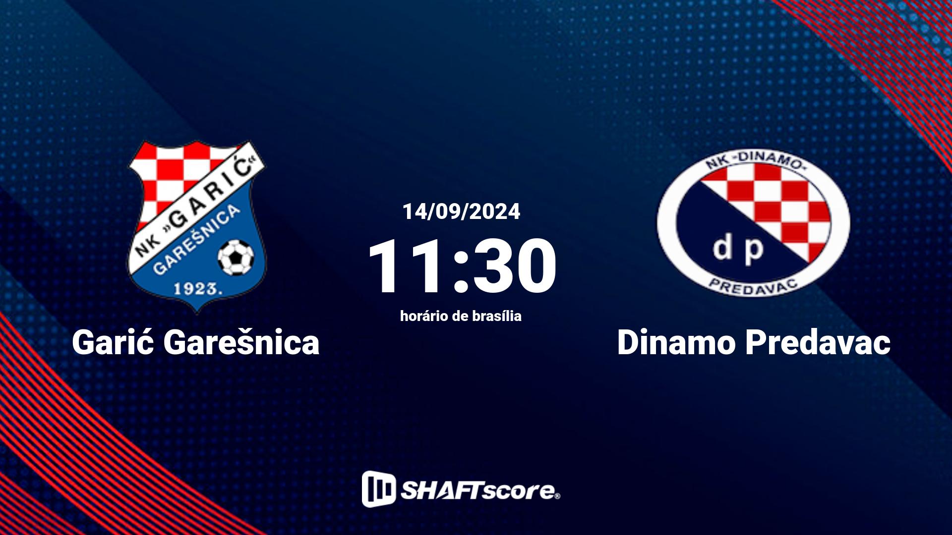 Estatísticas do jogo Garić Garešnica vs Dinamo Predavac 14.09 11:30