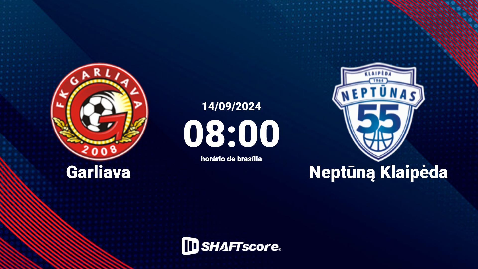 Estatísticas do jogo Garliava vs Neptūną Klaipėda 14.09 08:00