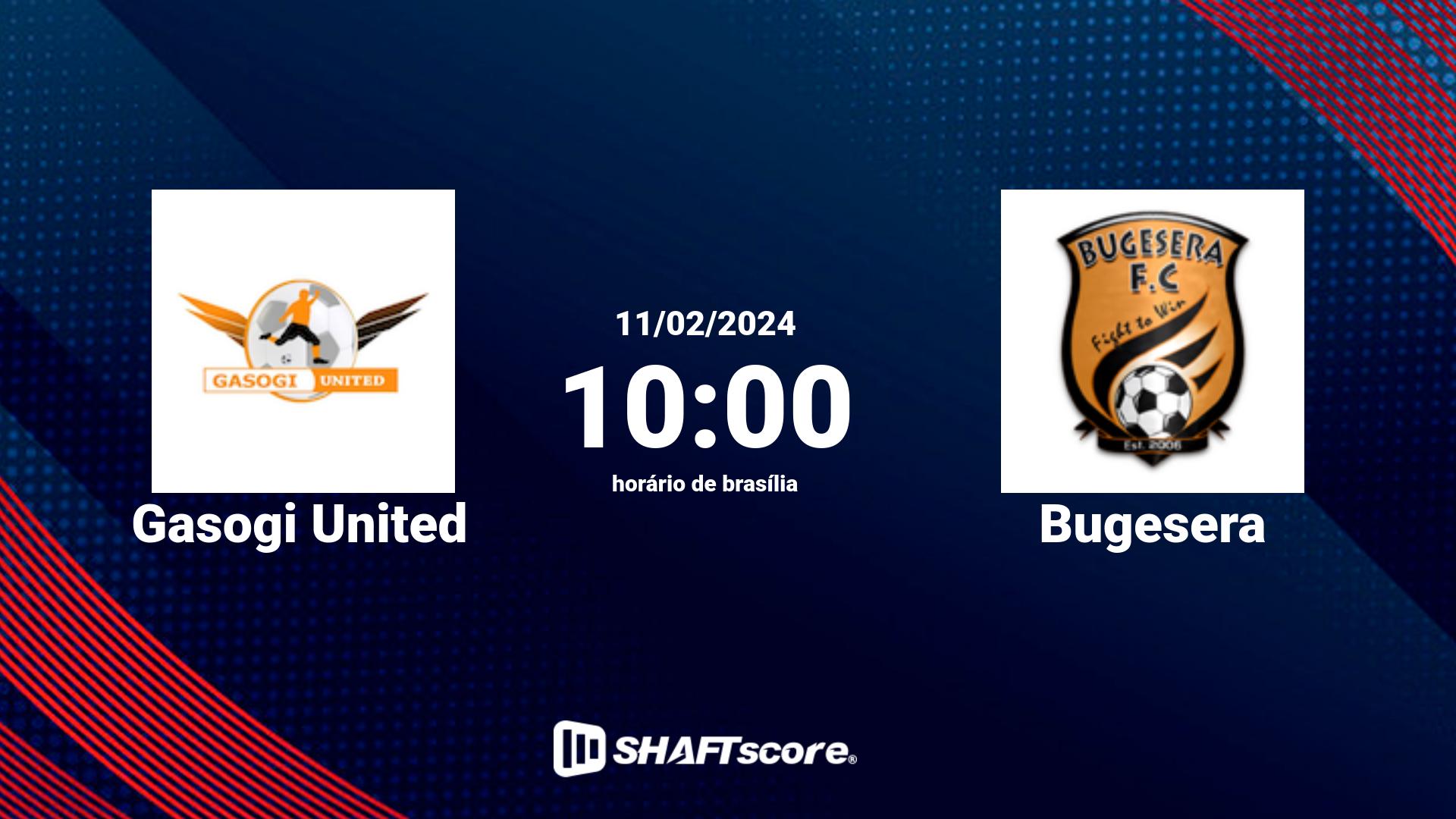 Estatísticas do jogo Gasogi United vs Bugesera 11.02 10:00