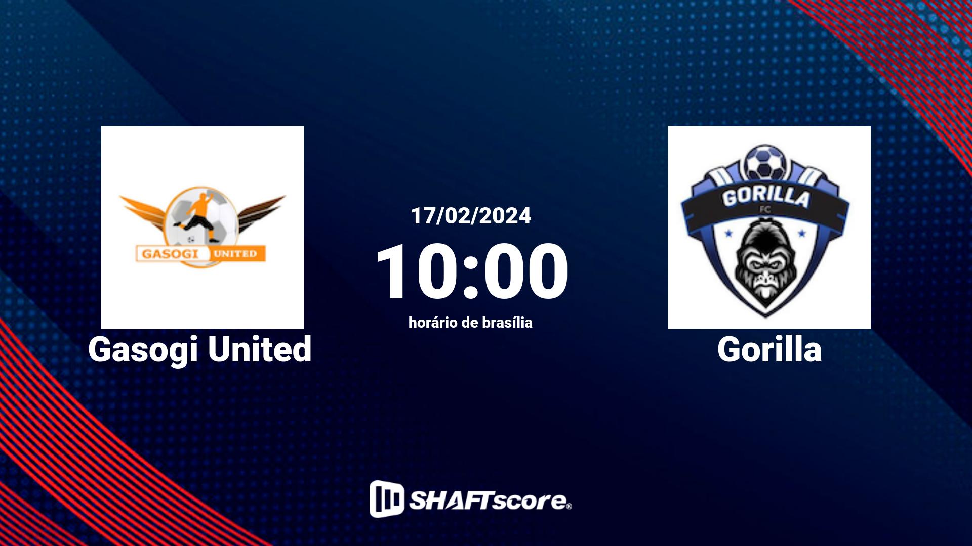 Estatísticas do jogo Gasogi United vs Gorilla 17.02 10:00