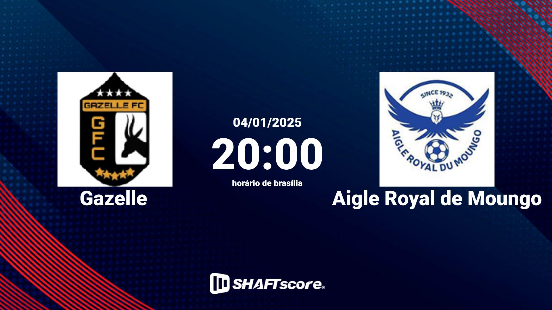 Estatísticas do jogo Gazelle vs Aigle Royal de Moungo 04.01 20:00