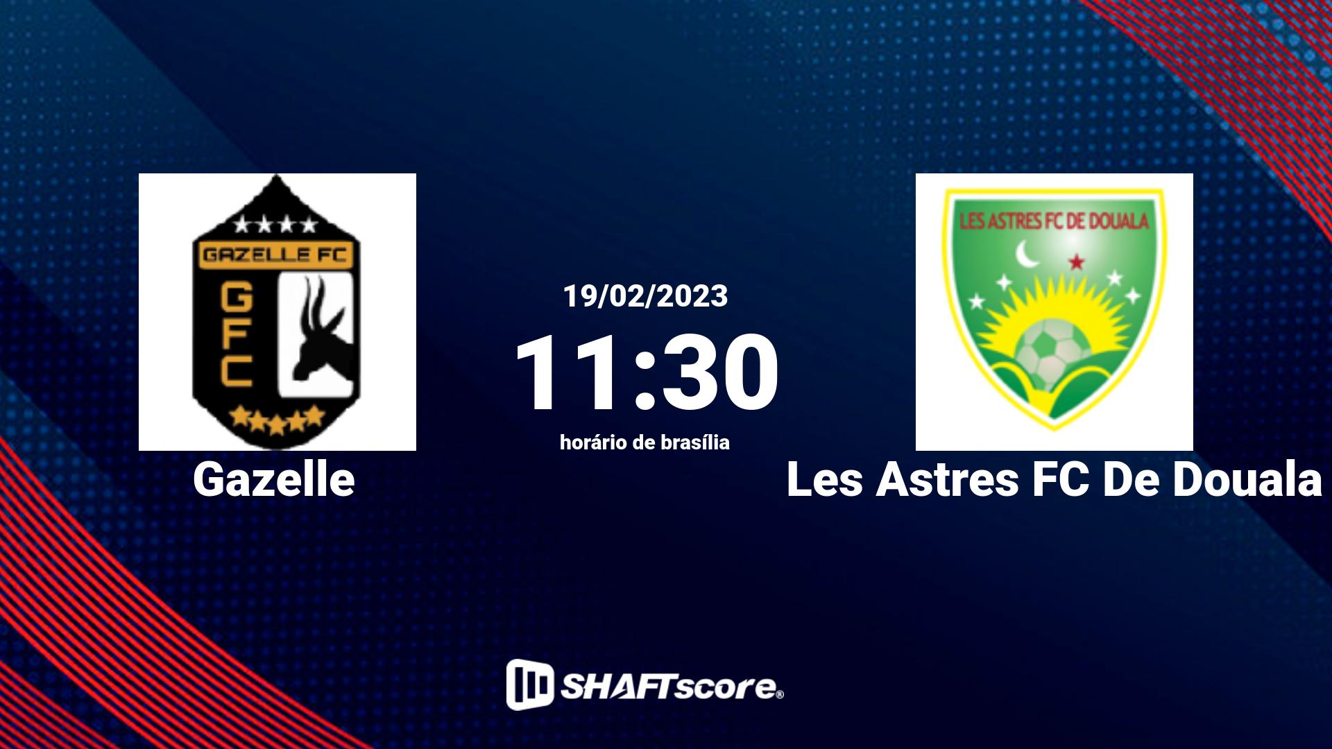 Estatísticas do jogo Gazelle vs Les Astres FC De Douala 19.02 11:30