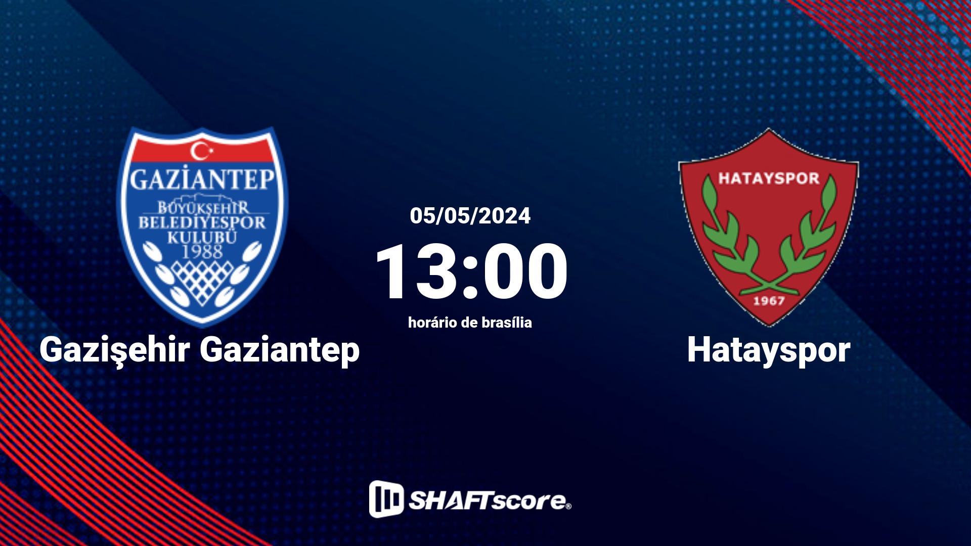 Estatísticas do jogo Gazişehir Gaziantep vs Hatayspor 05.05 13:00