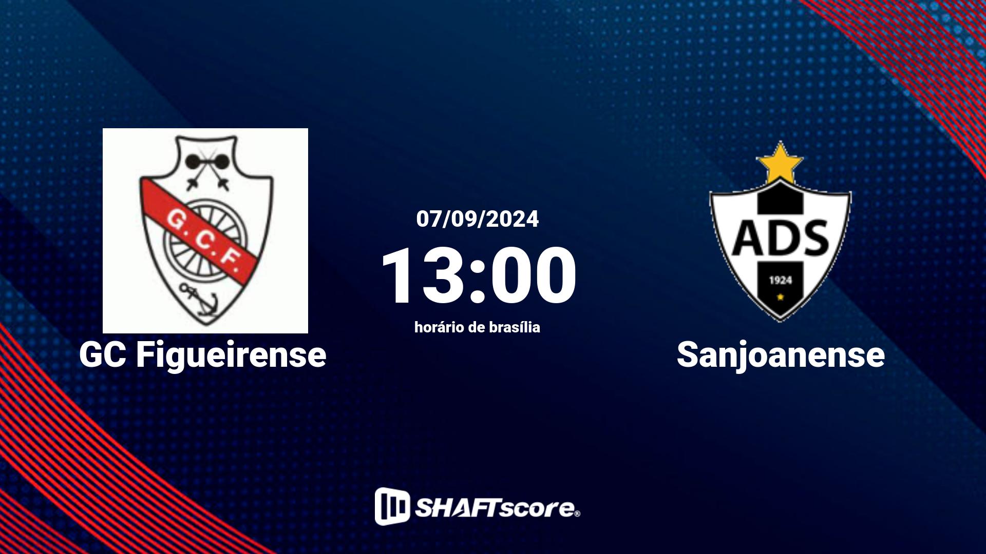 Estatísticas do jogo GC Figueirense vs Sanjoanense 07.09 13:00