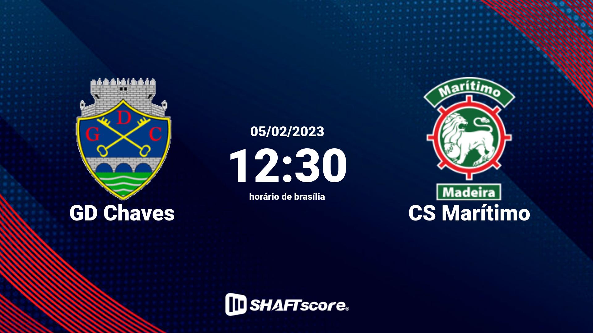 Estatísticas do jogo GD Chaves vs CS Marítimo 05.02 12:30