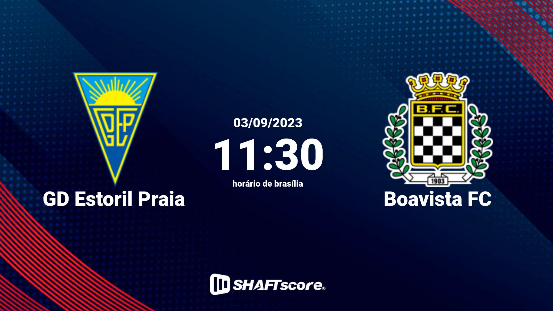 Estatísticas do jogo GD Estoril Praia vs Boavista FC 03.09 11:30