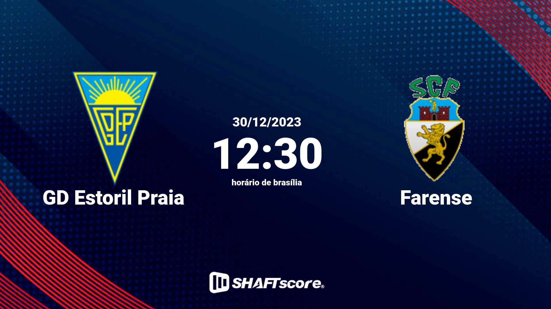 Estatísticas do jogo GD Estoril Praia vs Farense 30.12 12:30