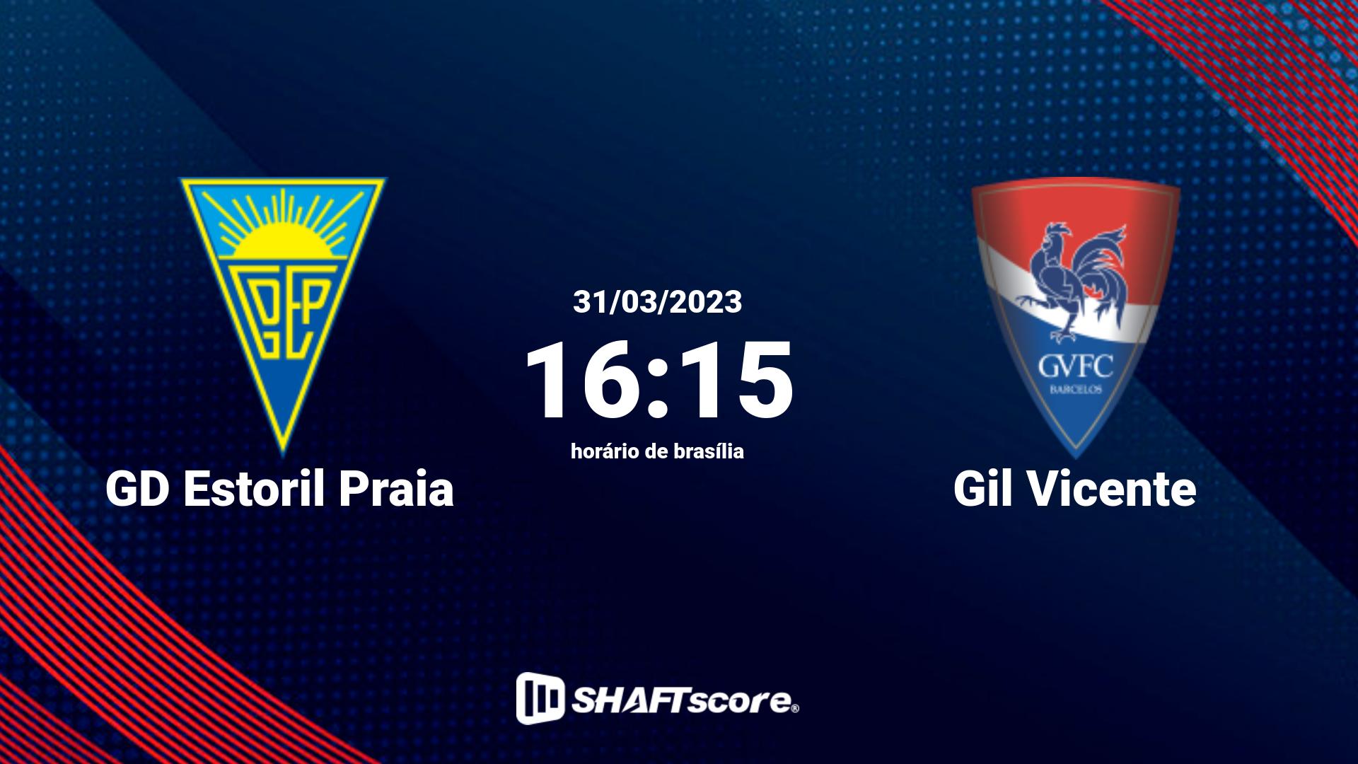 Estatísticas do jogo GD Estoril Praia vs Gil Vicente 31.03 16:15