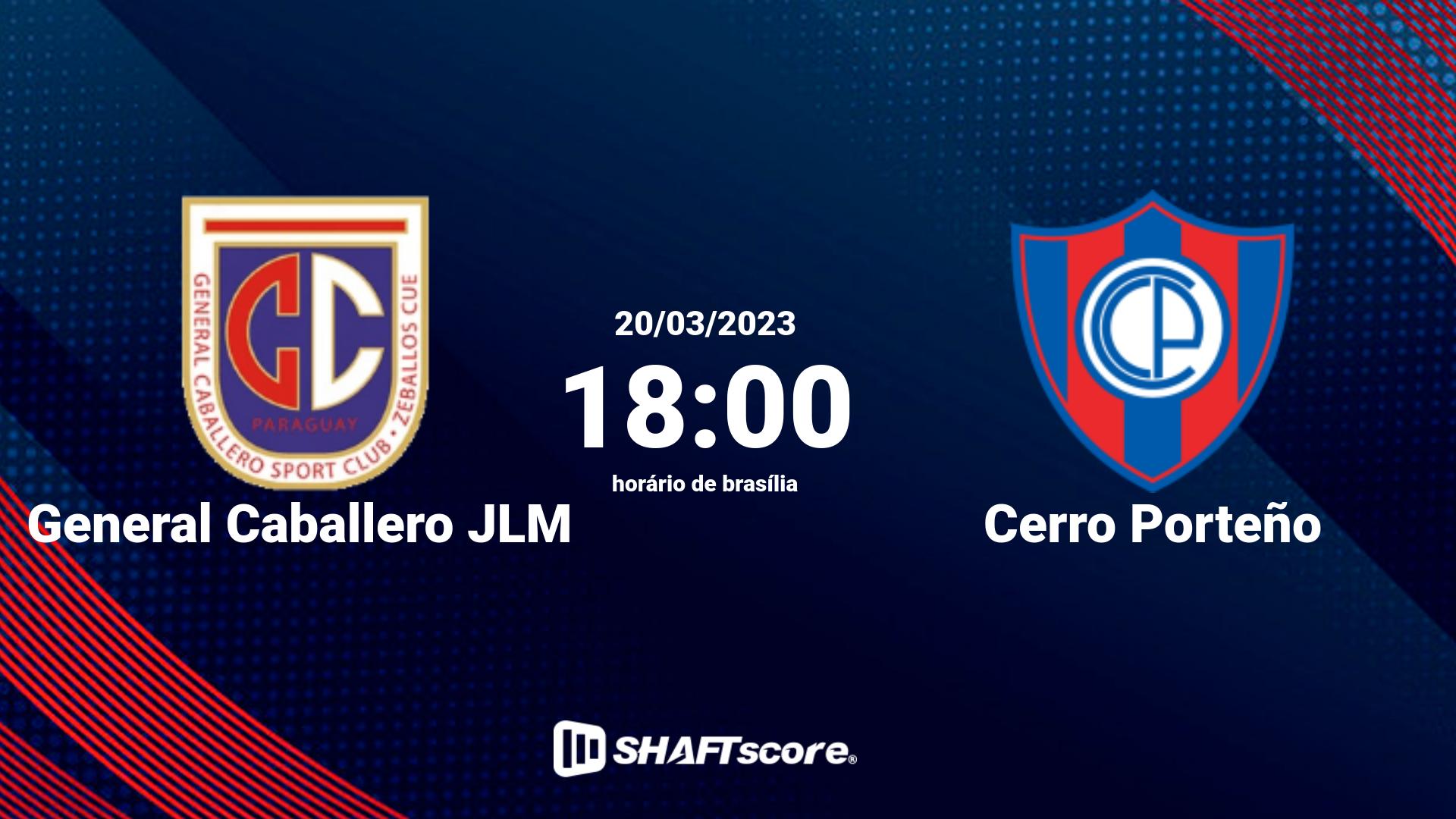 Estatísticas do jogo General Caballero JLM vs Cerro Porteño 20.03 18:00