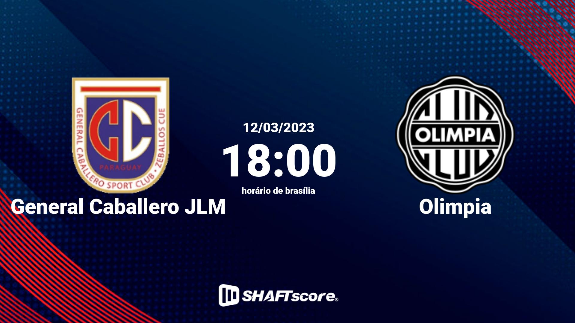 Estatísticas do jogo General Caballero JLM vs Olimpia 12.03 18:00