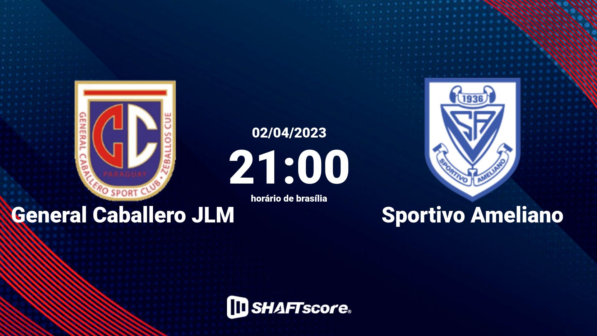 Estatísticas do jogo General Caballero JLM vs Sportivo Ameliano 02.04 21:00