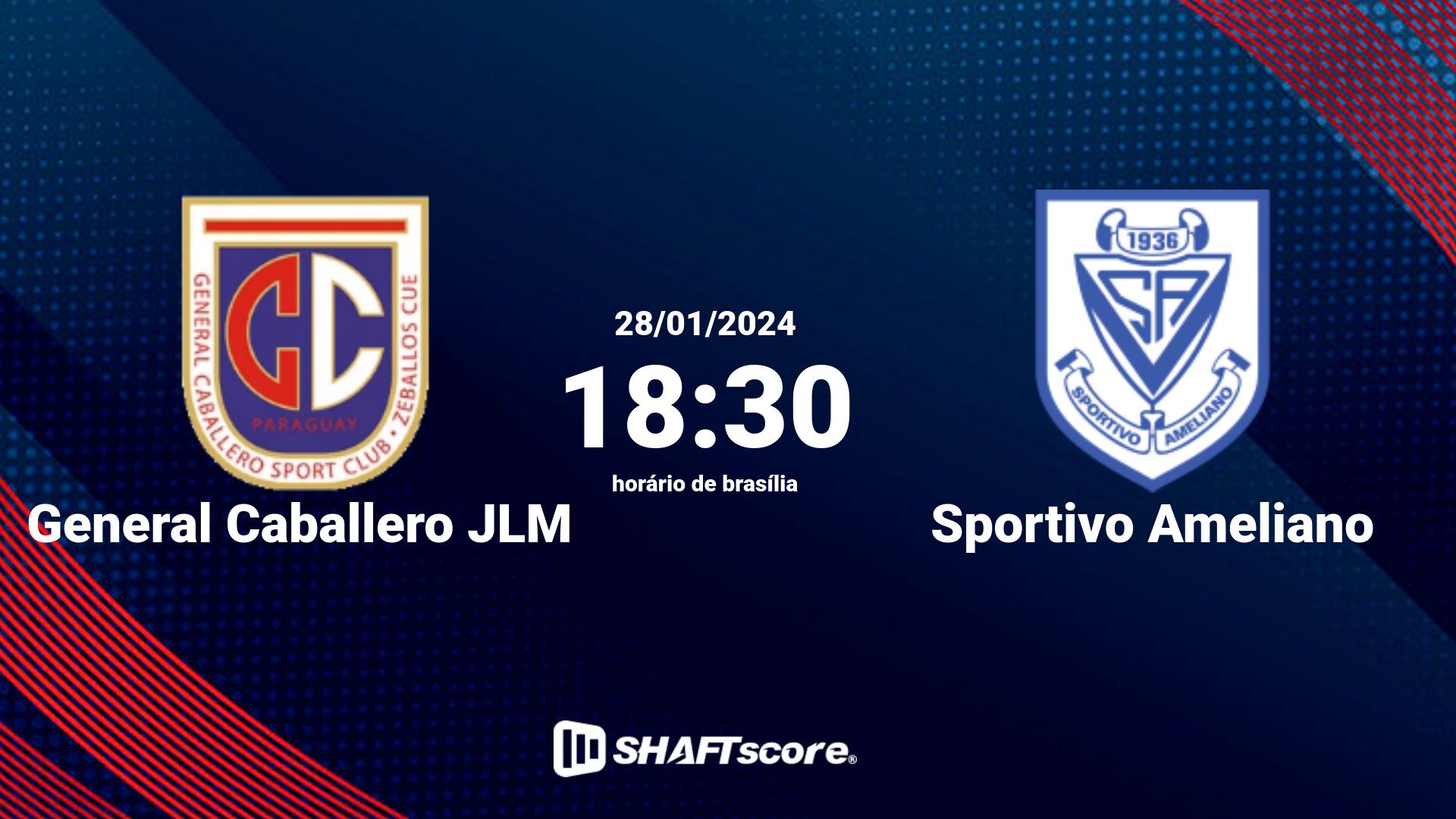 Estatísticas do jogo General Caballero JLM vs Sportivo Ameliano 28.01 18:30