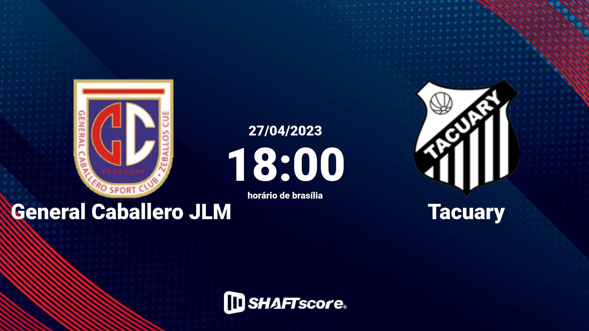 Estatísticas do jogo General Caballero JLM vs Tacuary 27.04 18:00