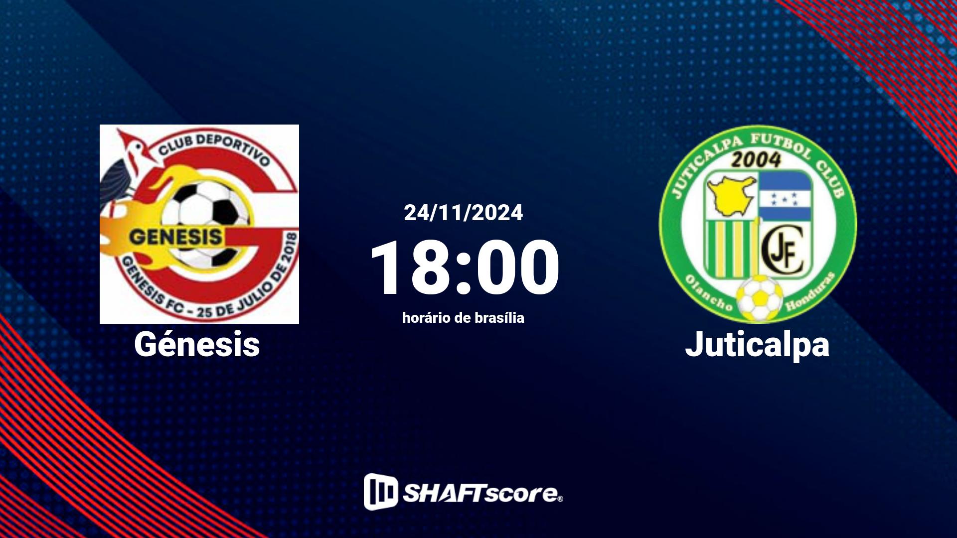 Estatísticas do jogo Génesis vs Juticalpa 24.11 18:00