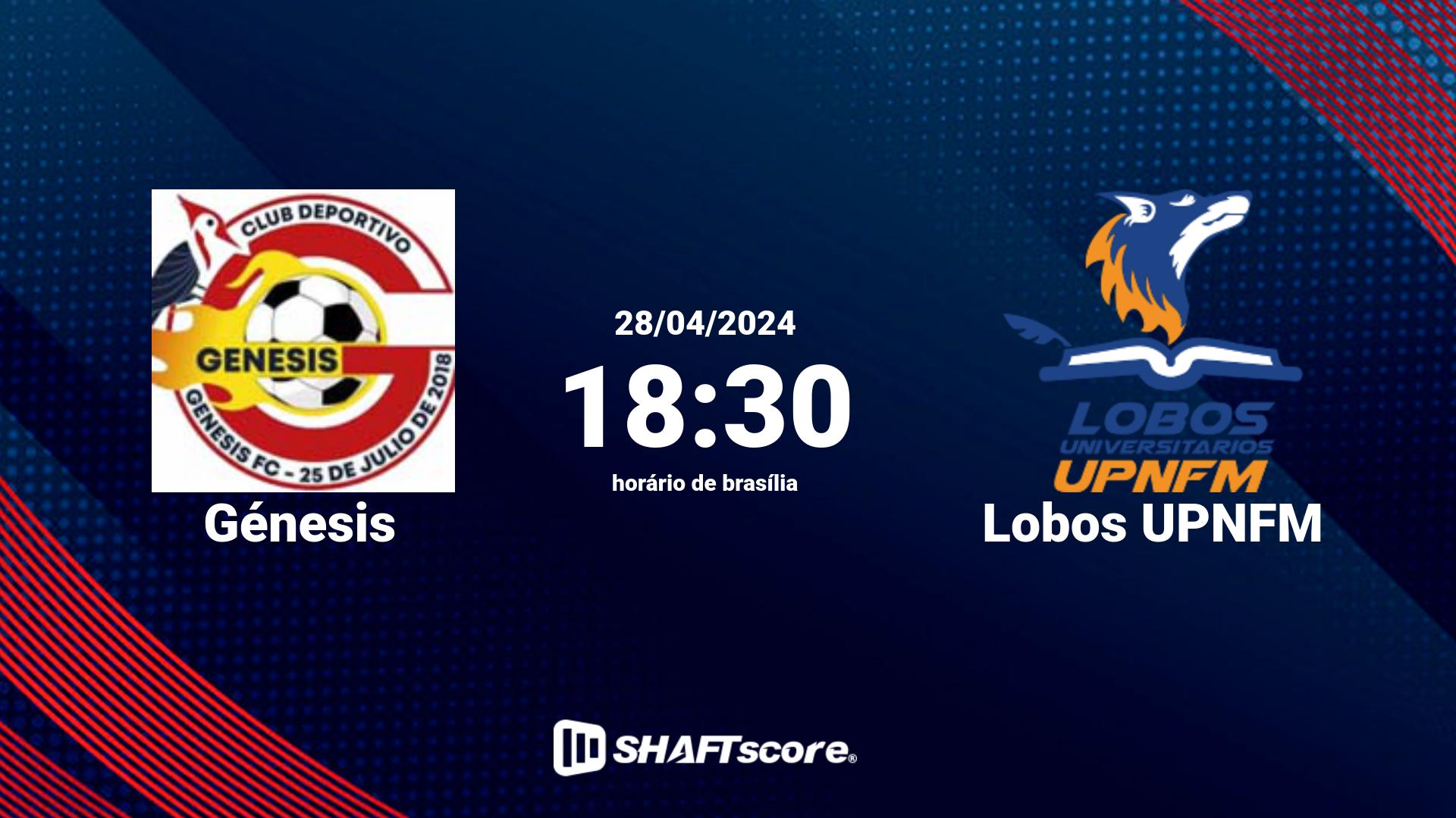 Estatísticas do jogo Génesis vs Lobos UPNFM 28.04 18:30