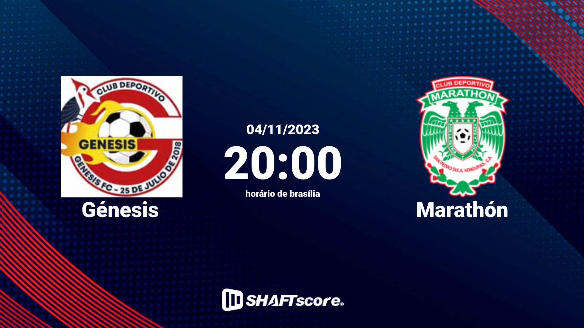 Estatísticas do jogo Génesis vs Marathón 04.11 20:00