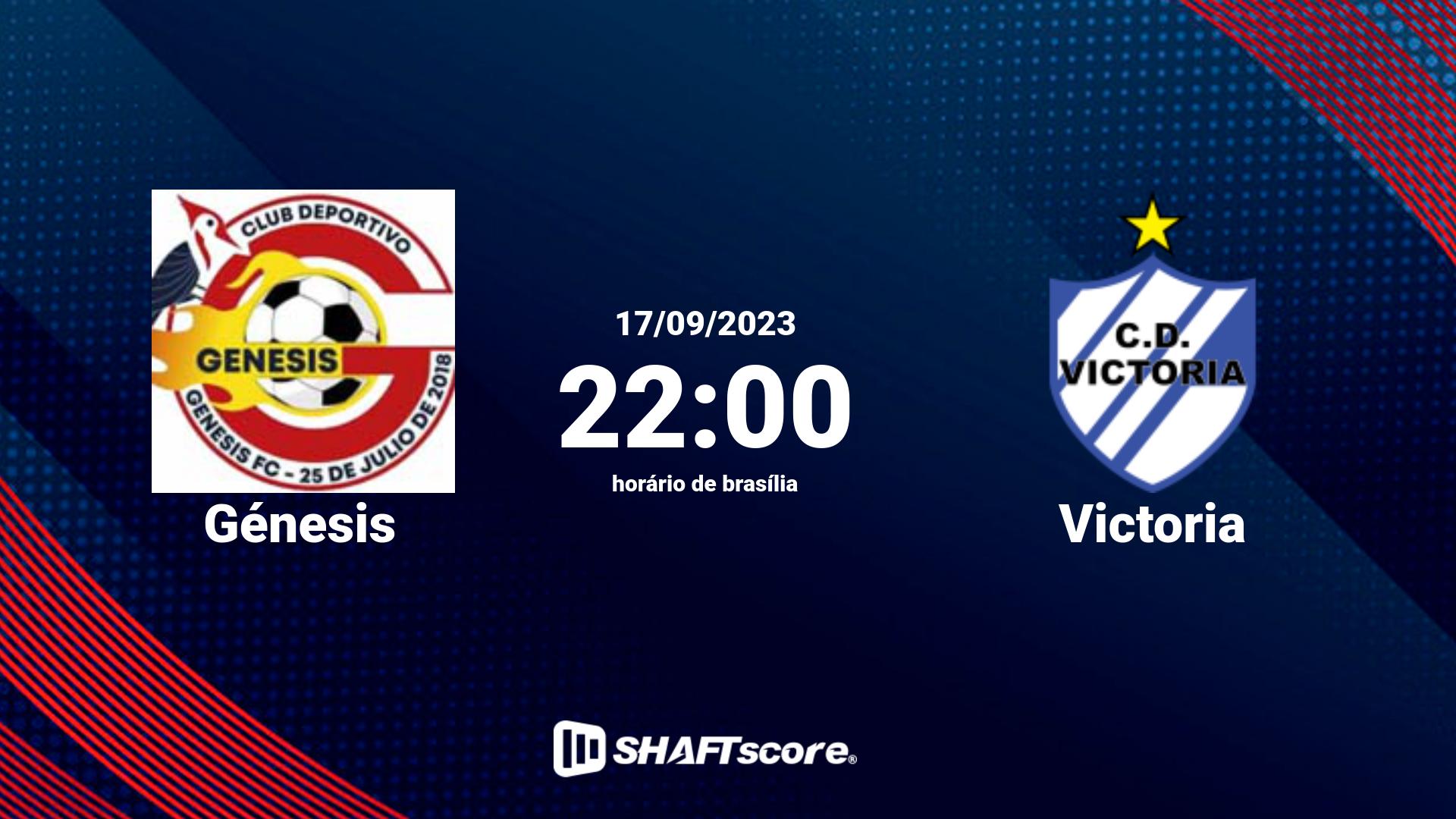 Estatísticas do jogo Génesis vs Victoria 17.09 22:00