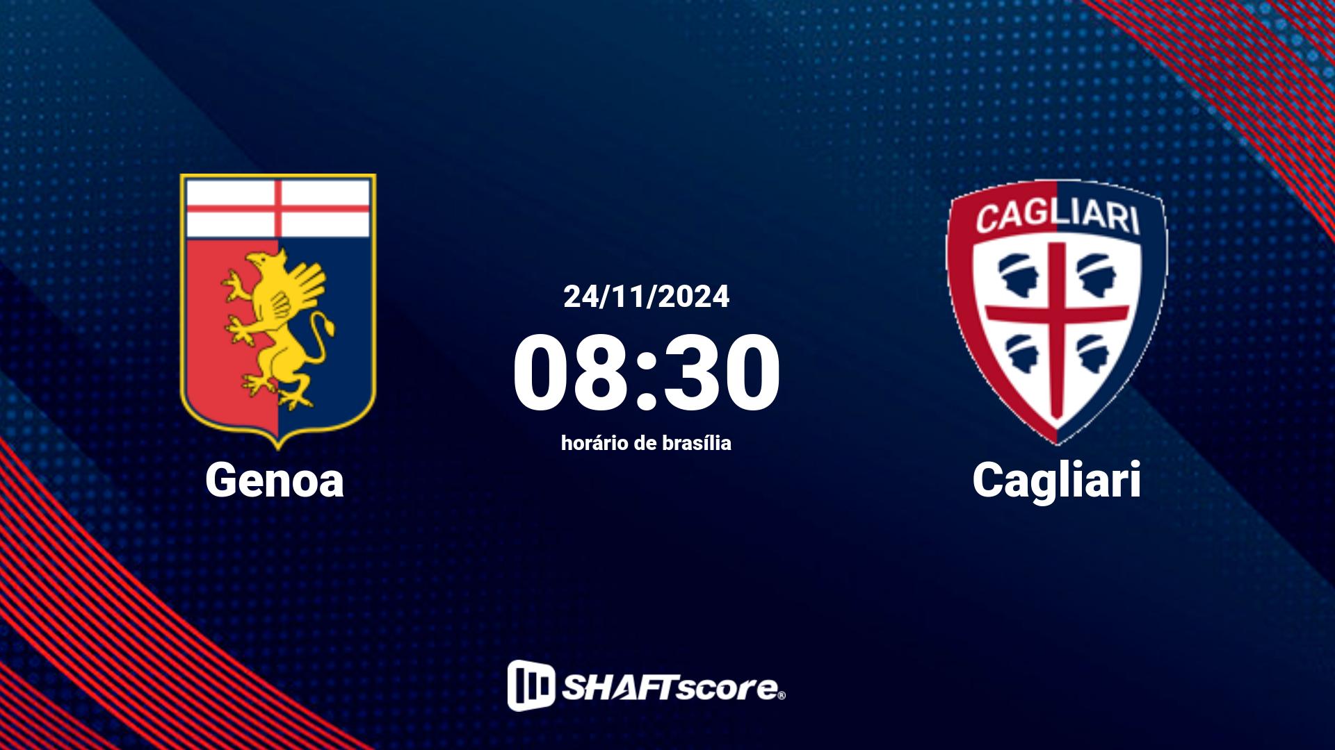 Estatísticas do jogo Genoa vs Cagliari 24.11 08:30