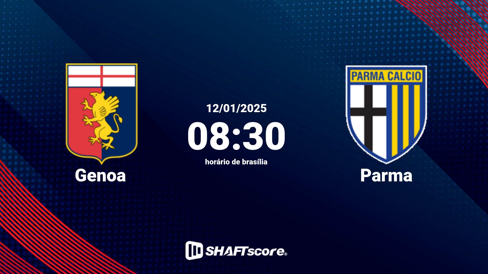 Estatísticas do jogo Genoa vs Parma 12.01 08:30