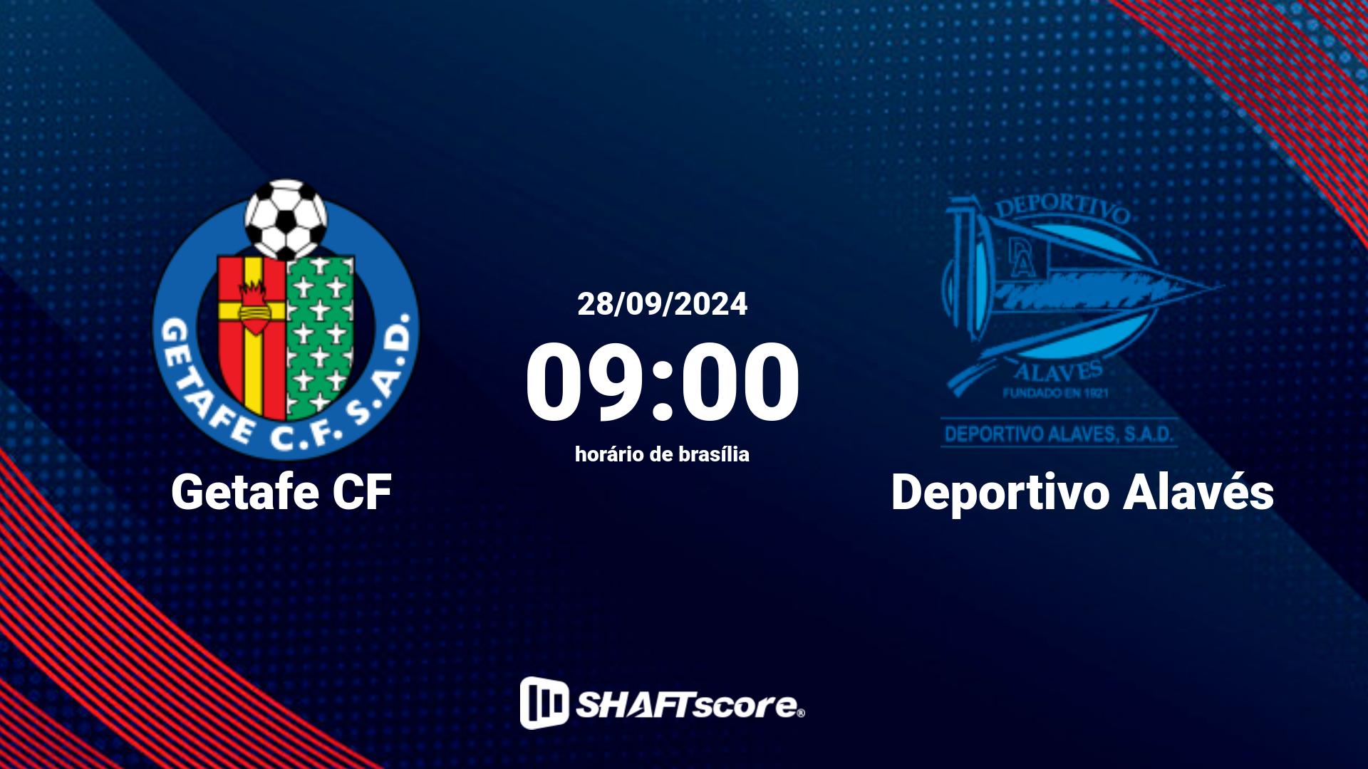 Estatísticas do jogo Getafe CF vs Deportivo Alavés 28.09 09:00