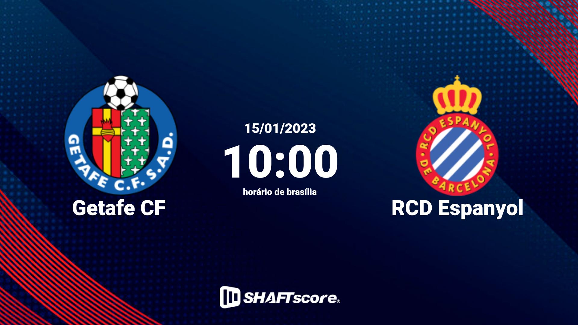 Estatísticas do jogo Getafe CF vs RCD Espanyol 15.01 10:00