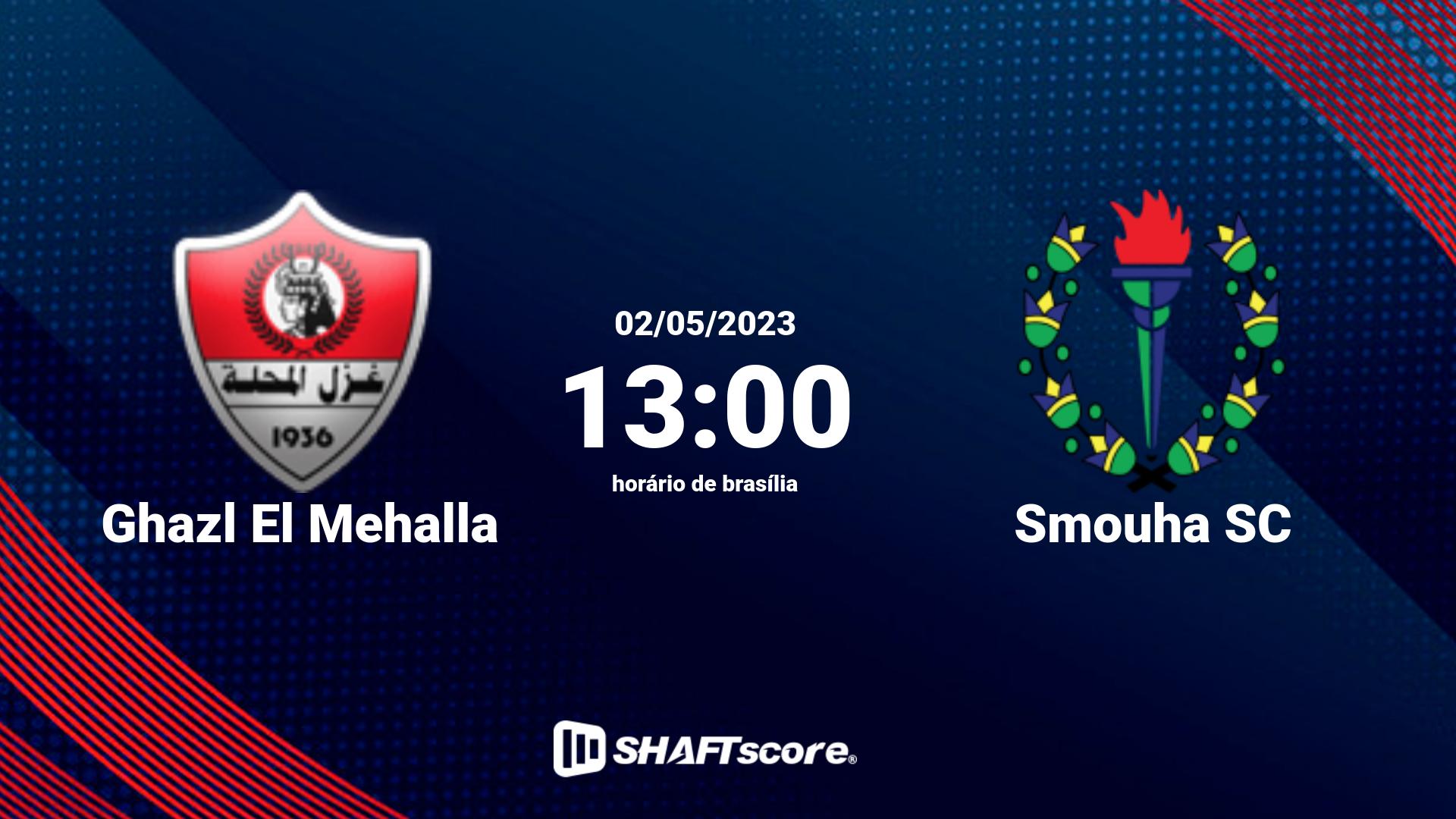 Estatísticas do jogo Ghazl El Mehalla vs Smouha SC 02.05 13:00